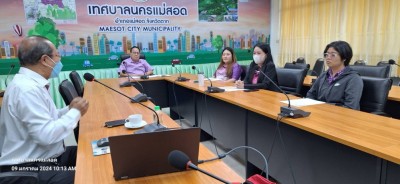 ทน.แม่สอด เข้าประชุมเรื่องการบำบัดน้ำและการบริหารจัดการขยะ ฯ ร่วมกับ บริษัท กรีนเวิลด์ โซลูชั่นเทคโนโลยี จำกัด