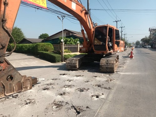 ทน.แม่สอด ลงพื้นที่ติดตามความเรียบร้อย โครงการพัฒนาตามผังเมืองรวมเมืองแม่สอด อำเภอแม่สอด จังหวัดตาก ระยะที่ 2 บริเวณถนนอินทรคีรี