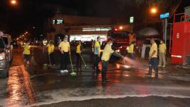 ทน.แม่สอดล้างเมืองต้านโควิด-19