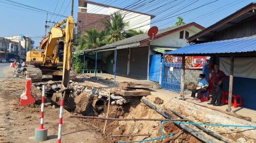 เทศบาลนครแม่สอด ลงพื้นที่ติดตามความคืบหน้า โครงการพัฒนาตามผังเมือง รวมเมืองแม่สอด อำเภอแม่สอด จังหวัดตาก