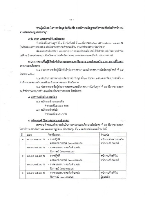 ประชาสัมพันธ์เทศบาลตำบลแม่ต้าน เรื่อง รับสมัครบุคคลเพื่อสรรหาและเลือกสรรเป็นพนักงานจ้างของเทศบาลตำบลแม่ต้าน