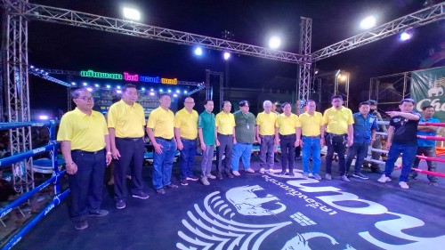ทน.แม่สอด ร่วมพิธีเปิดงานศึกช้างมวยไทยเกียรติเพชรสัญจรมหากุศลฯ ณ สนามกีฬาสมเด็จพระนเรศวรมหาราช (สนามมวย ชั่วคราว) 