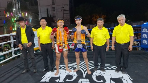ทน.แม่สอด ร่วมพิธีเปิดงานศึกช้างมวยไทยเกียรติเพชรสัญจรมหากุศลฯ ณ สนามกีฬาสมเด็จพระนเรศวรมหาราช (สนามมวย ชั่วคราว) 