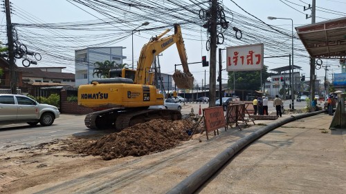 เทศบาลนครแม่สอด ลงพื้นที่ติดตามความคืบหน้า โครงการพัฒนาตามผังเมือง รวมเมืองแม่สอด อำเภอแม่สอด จังหวัดตาก