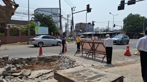 เทศบาลนครแม่สอด ลงพื้นที่ติดตามความคืบหน้า โครงการพัฒนาตามผังเมือง รวมเมืองแม่สอด อำเภอแม่สอด จังหวัดตาก