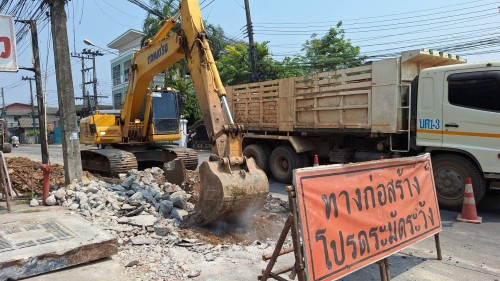 เทศบาลนครแม่สอด ลงพื้นที่ติดตามความคืบหน้า โครงการพัฒนาตามผังเมือง รวมเมืองแม่สอด อำเภอแม่สอด จังหวัดตาก