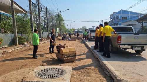 ทน.แม่สอด ลงพื้นที่ติดตามความคืบหน้า โครงการพัฒนาตามผังเมืองรวมเมืองแม่สอด อำเภอแม่สอด จังหวัดตาก