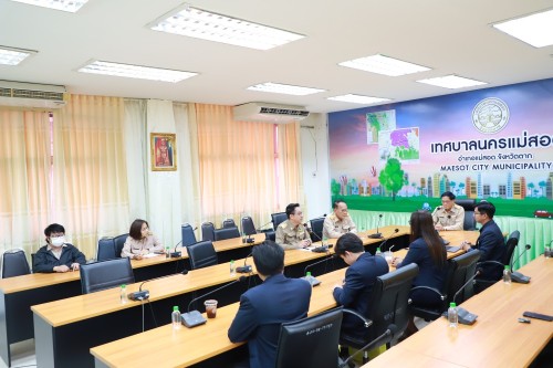 เทศบาลนครแม่สอด ต้อนรับคณะจากสำนักงานส่งเสริมเศรษฐกิจดิจิทัล สาขาภาคเหนือตอนล่าง