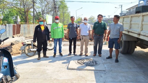 ทน.แม่สอด ลงพื้นที่ติดตามความคืบหน้า โครงการพัฒนาตามผังเมืองรวมเมืองแม่สอด อำเภอแม่สอด จังหวัดตาก