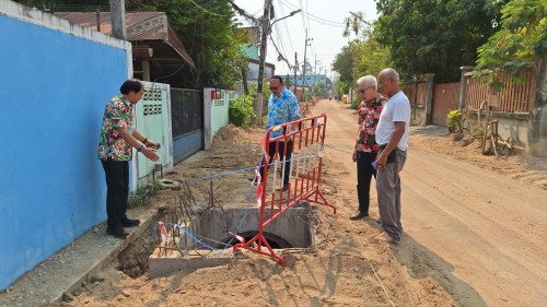 ทน.แม่สอด ลงพื้นที่ติดตามความคืบหน้า โครงการพัฒนาตามผังเมืองรวมเมืองแม่สอด อำเภอแม่สอด จังหวัดตาก