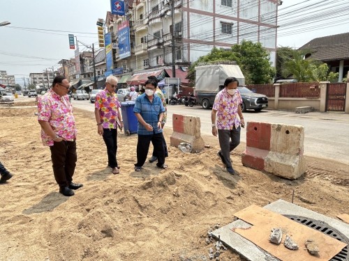 ทน.แม่สอด ลงพื้นที่ติดตามความคืบหน้า โครงการพัฒนาตามผังเมืองรวมเมืองแม่สอด อำเภอแม่สอด จังหวัดตาก