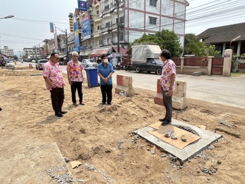 ทน.แม่สอด ลงพื้นที่ติดตามความคืบหน้า โครงการพัฒนาตามผังเมืองรวมเมืองแม่สอด อำเภอแม่สอด จังหวัดตาก