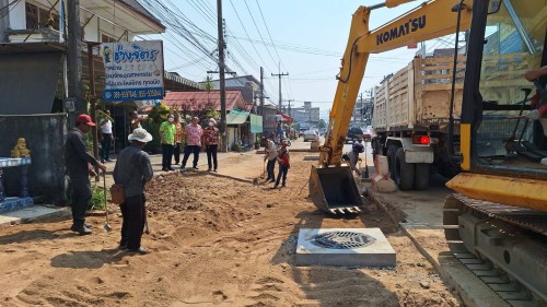 ทน.แม่สอด ลงพื้นที่ติดตามความคืบหน้า โครงการพัฒนาตามผังเมืองรวมเมืองแม่สอด อำเภอแม่สอด จังหวัดตาก