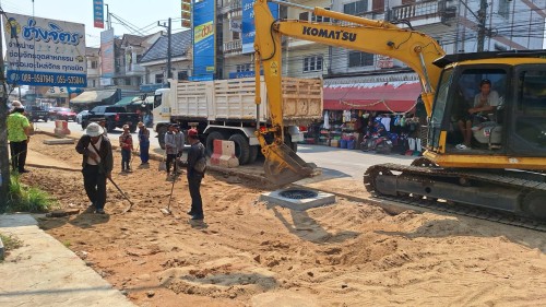ทน.แม่สอด ลงพื้นที่ติดตามความคืบหน้า โครงการพัฒนาตามผังเมืองรวมเมืองแม่สอด อำเภอแม่สอด จังหวัดตาก