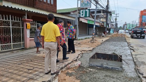 ทน.แม่สอด ลงพื้นที่ติดตามความคืบหน้า โครงการพัฒนาตามผังเมืองรวมเมืองแม่สอด อำเภอแม่สอด จังหวัดตาก
