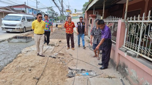 ทน.แม่สอด ลงพื้นที่ติดตามความคืบหน้า โครงการพัฒนาตามผังเมืองรวมเมืองแม่สอด อำเภอแม่สอด จังหวัดตาก