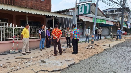 ทน.แม่สอด ลงพื้นที่ติดตามความคืบหน้า โครงการพัฒนาตามผังเมืองรวมเมืองแม่สอด อำเภอแม่สอด จังหวัดตาก