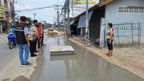 ทน.แม่สอด ลงพื้นที่ติดตามความคืบหน้า โครงการพัฒนาตามผังเมืองรวมเมืองแม่สอด อำเภอแม่สอด จังหวัดตาก