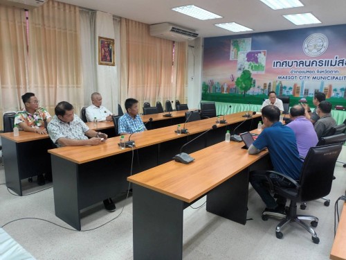 เทศบาลนครแม่สอด ร่วมกับกรมโยธาธิการและผังเมือง ลงพื้นที่เพื่อสำรวจ ปรับปรุงซ่อมแซมสถานีสูบน้ำ