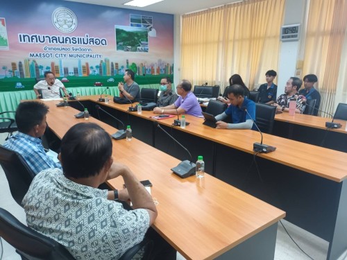 เทศบาลนครแม่สอด ร่วมกับกรมโยธาธิการและผังเมือง ลงพื้นที่เพื่อสำรวจ ปรับปรุงซ่อมแซมสถานีสูบน้ำ