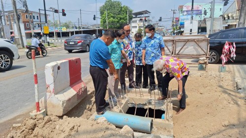 เทศบาลนครแม่สอด ลงพื้นที่ติดตามความคืบหน้า โครงการพัฒนาตามผังเมืองรวมเมืองแม่สอด อำเภอแม่สอด จังหวัดตาก