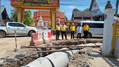 ทน.แม่สอด ลงพื้นที่ติดตามความคืบหน้า โครงการพัฒนาตามผังเมืองรวมเมืองแม่สอด อำเภอแม่สอด จังหวัดตาก