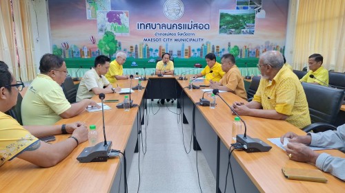 ทน.แม่สอด ลงพื้นที่ติดตามความคืบหน้า โครงการพัฒนาตามผังเมืองรวมเมืองแม่สอด อำเภอแม่สอด จังหวัดตาก
