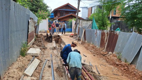 ทน.แม่สอด ลงพื้นที่ติดตามความคืบหน้า โครงการพัฒนาตามผังเมืองรวมเมืองแม่สอด อำเภอแม่สอด จังหวัดตาก