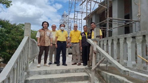 ทน.แม่สอด ลงพื้นที่ติดตามงานก่อสร้างศาลสมเด็จพระนเรศวรมหาราช และศาลหลักเมืองแม่สอด