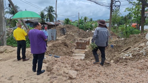 ทน.แม่สอด ลงพื้นที่ติดตามความคืบหน้าโครงการพัฒนาตามผังเมืองรวมเมืองแม่สอด อำเภอแม่สอด จังหวัดตาก