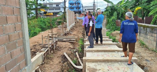 ทน.แม่สอด ลงพื้นที่ติดตามความคืบหน้าโครงการพัฒนาตามผังเมืองรวมเมืองแม่สอด อำเภอแม่สอด จังหวัดตาก