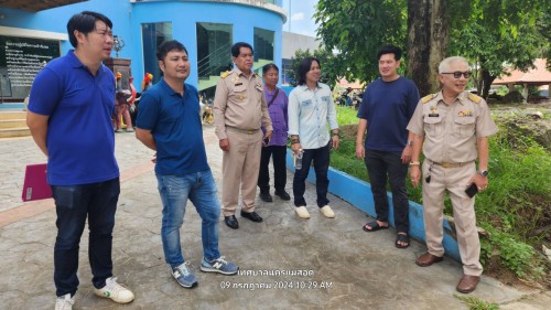 ทน.แม่สอด ลงพื้นที่ร่วมกับกรมโยธาธิการฯ เพื่อติดตามความคืบหน้างานก่อสร้างศาลสมเด็จพระนเรศวรมหาราช และศาลหลักเมืองแม่สอด 