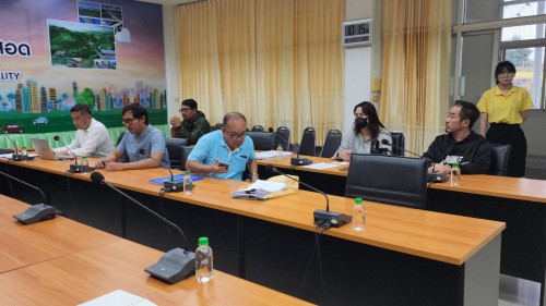 ทน.แม่สอด จัดประชุมหารือการก่อสร้างรางระบายน้ำในเขตเทศบาลนครแม่สอด