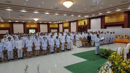 ทน.แม่สอด เข้าร่วมพิธีทำบุญตักบาตรถวายเป็นพระราชกุศล เนื่องในโอกาสวันเฉลิมพระชนมพรรษาพระบาทสมเด็จพระเจ้าอยู่หัว 28 กรกฎาคม 2567