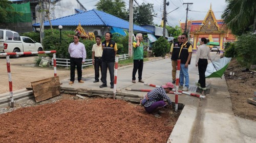 เทศบาลนครแม่สอด ลงพื้นที่ติดตามความคืบหน้า โครงการพัฒนาตามผังเมืองรวมเมืองแม่สอด อำเภอแม่สอด จังหวัดตาก