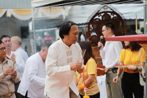ทน.แม่สอด พิธีทำบุญเทศบาลนครแม่สอดครบรอบ 87 ปี และพิธีมหามังคลาภิเษกเจ้าพ่อพะวอ