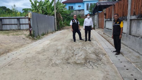 ทน.แม่สอด ลงพื้นที่ติดตามความคืบหน้างานก่อสร้าง ในเขตพื้นที่เทศบาลนครแม่สอด 