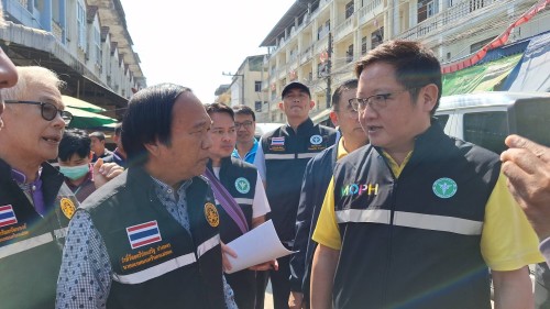 ทน.แม่สอด ลงพื้นที่ร่วมกับคณะผู้ตรวจราชการกระทรวงสาธารณสุข เพื่อติดตามสถานการณ์โรคอหิวาตกโรค