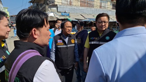 ทน.แม่สอด ลงพื้นที่ร่วมกับคณะผู้ตรวจราชการกระทรวงสาธารณสุข เพื่อติดตามสถานการณ์โรคอหิวาตกโรค