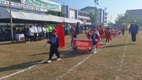 เทศบาลนครแม่สอด เข้าร่วมพิธีเปิดการแข่งขันกีฬาสี โรงเรียนเทศบาลวัดบุญญาวาส ประจำปี 2567 	