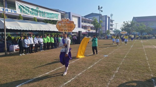 เทศบาลนครแม่สอด เข้าร่วมพิธีเปิดการแข่งขันกีฬาสี โรงเรียนเทศบาลวัดบุญญาวาส ประจำปี 2567 	