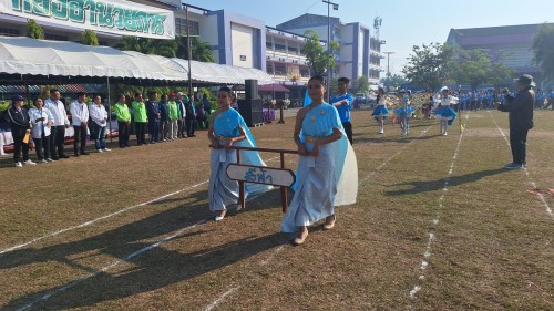 เทศบาลนครแม่สอด เข้าร่วมพิธีเปิดการแข่งขันกีฬาสี โรงเรียนเทศบาลวัดบุญญาวาส ประจำปี 2567 	