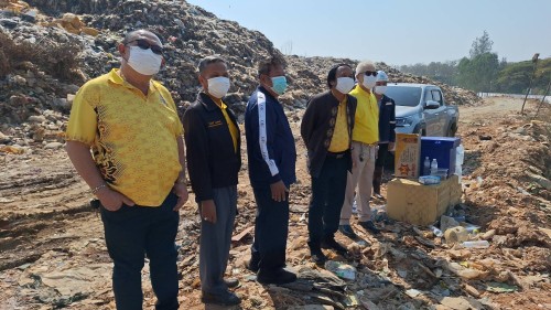 เทศบาลนครแม่สอด ลงพื้นที่ระงับเหตุเพลิงไหม้ บ่อขยะเทศบาลนครแม่สอด