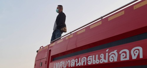 เทศบาลนครแม่สอด ลงพื้นที่ระงับเหตุเพลิงไหม้ บ่อขยะเทศบาลนครแม่สอด