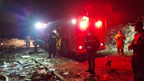 เทศบาลนครแม่สอด ลงพื้นที่ระงับเหตุเพลิงไหม้ บ่อขยะเทศบาลนครแม่สอด