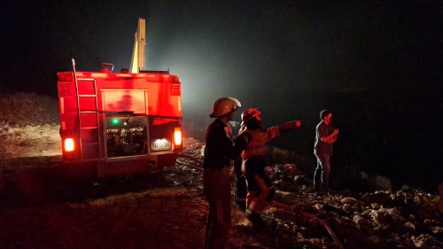 เทศบาลนครแม่สอด ลงพื้นที่ระงับเหตุเพลิงไหม้ บ่อขยะเทศบาลนครแม่สอด