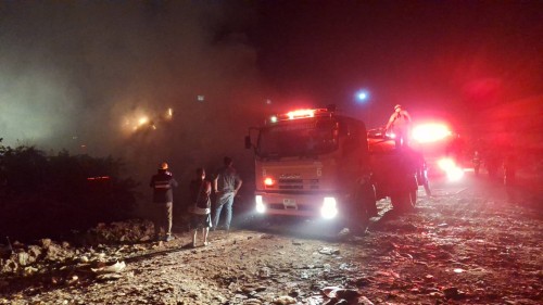 เทศบาลนครแม่สอด ลงพื้นที่ระงับเหตุเพลิงไหม้ บ่อขยะเทศบาลนครแม่สอด