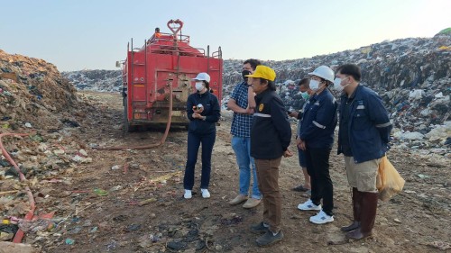 เทศบาลนครแม่สอด ลงพื้นที่ระงับเหตุเพลิงไหม้ บ่อขยะเทศบาลนครแม่สอด