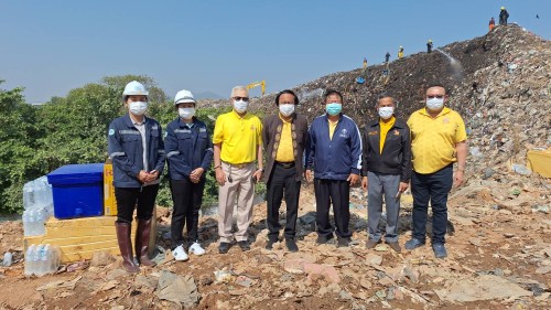 เทศบาลนครแม่สอด ลงพื้นที่ระงับเหตุเพลิงไหม้ บ่อขยะเทศบาลนครแม่สอด