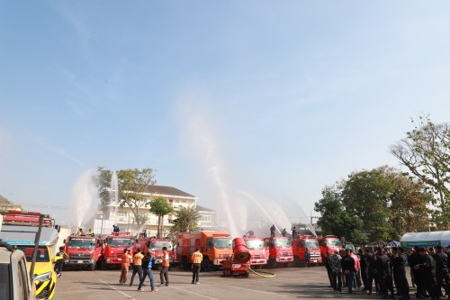 ทน.แม่สอด ร่วมกิจกรรม KICK OFF การแก้ไขปัญหาหมอกควันไฟป่าและฝุ่นละอองขนาดเล็ก (PM 2.5) จังหวัดตาก ประจำปี พ.ศ.2568